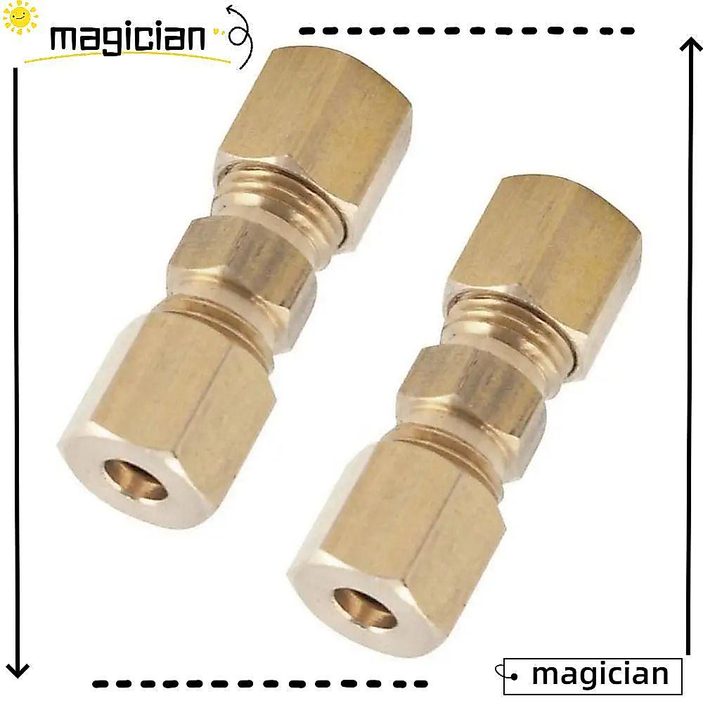 MAGICIAN 1/5PCS สายเบรค Connector, ทองเหลืองรถยนต์อุปกรณ์เสริมเบรคอุปกรณ์ทองเหลือง, Universal Connector Unions เครื่องมือสําหรับสายเบรคไม่มี Flaring 4.8 มม.3/16 "รถ
