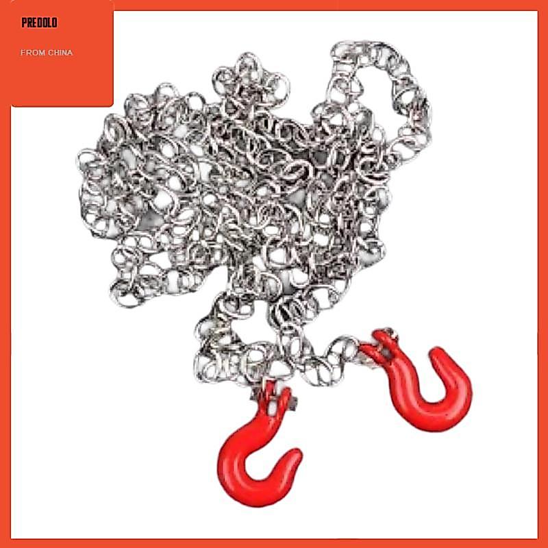 [Predolo] RC Car Tow Hook Chain พร้อมรถพ่วง Hitch ติดตั้งง่าย CNC Machined Metal Universal สําหรับ 1