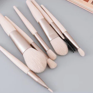 ชุดแปรงแต่งหน้า Makeup Brush แปรงเครื่องสําอาง ขนแปรงนุ่มปลอดภัยไม่แพ้ แบบพกพา8ชิ้น พกพาสะดวก