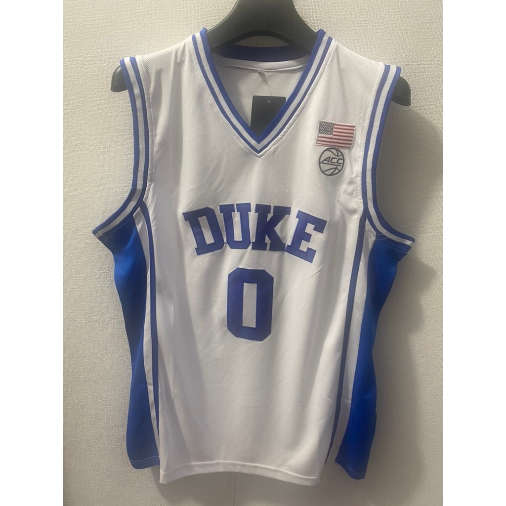 เบอร์ 0 American Magic Fairy Gary D-McCain Duke University สีขาวปัก Jersey กีฬาชุดบาสเกตบอลเสื้อกั๊ก
