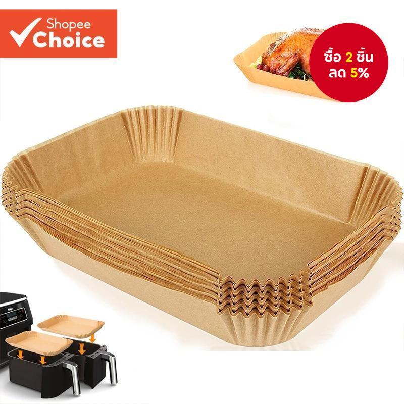 สี่เหลี่ยมผืนผ้าทิ้ง Airfryer กระดาษรองอบกันน้ํา Oilproof Non-Stick Baking Mat สําหรับ Ninja Foodi Air Fryer อุปกรณ์เสริม