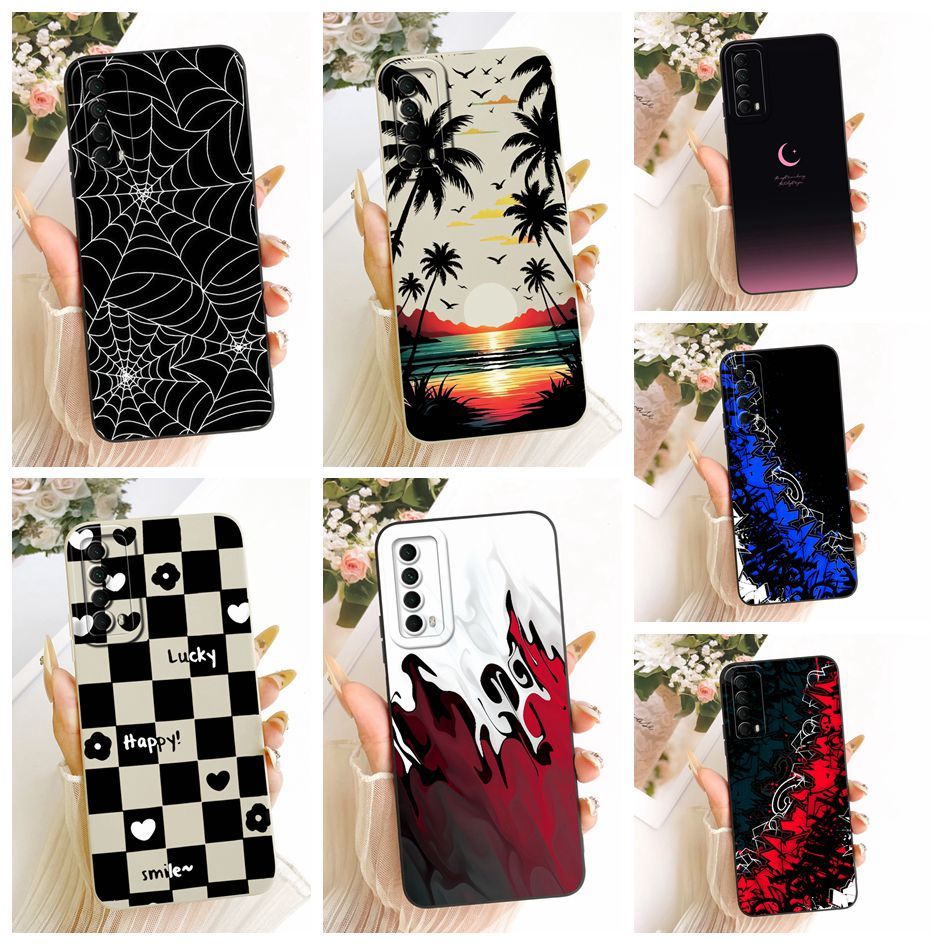 ปลอกใหม่สําหรับHuawei Y7A Pสมาร์ท 2021 เคสโทรศัพท์PPA-LX1 PPA-LX2 PPA-LX3 ป้องกันหรูหราทาสีนุ่มเกราะ