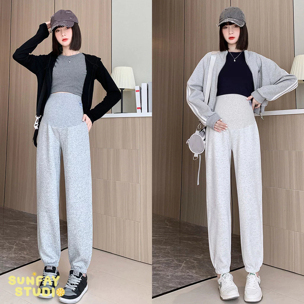 กางเกงคนท้องลำลอง ขาจั๊ม ทรงกระบอกหลวม รองรับหน้าท้อง พรางหุ่น ใส่สบาย สำหรับคุณแม่ตั้งครรภ์