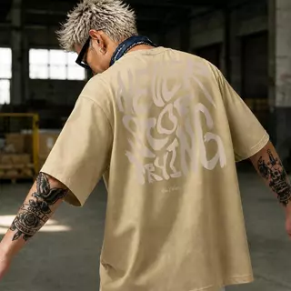 Y-T🧸เสื้อยืดชาย เสื้อยืด oversize ผ้าฝ้าย100% ไม่ต้องรีดผ้า สวมใส่สบาย วินเทจ ผ้านิ่ม ลาย "NEVER STOP"