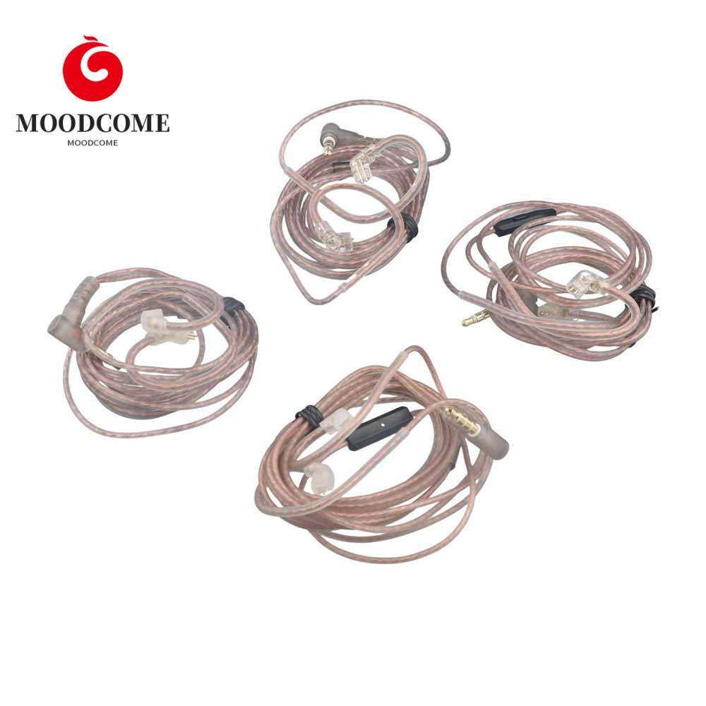 MOODCOME KZ หูฟังสําหรับ KZ ZEX 3.5 มม.2Pin สาย Twisted สายอัพเกรด High-Purity ZS10 หูฟังลวด