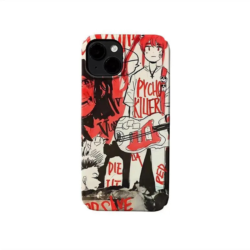 เคสโทรศัพท์นุ่ม Shock-Resistant TPU แฟชั่น Rock กีตาร์เหมาะสําหรับ iPhone 16PROMAX 12PROMAX 7/8PLUS 17 13 11 14 15 PROMAX XR XS MAX 14/15PLUS