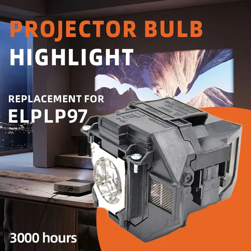 เปลี่ยน Epson V13H010L97 ELPLP97 โคมไฟโปรเจคเตอร์พร้อมโมดูลสําหรับ epson EB-U50 EB-W05 EB-X49 EH-TW5