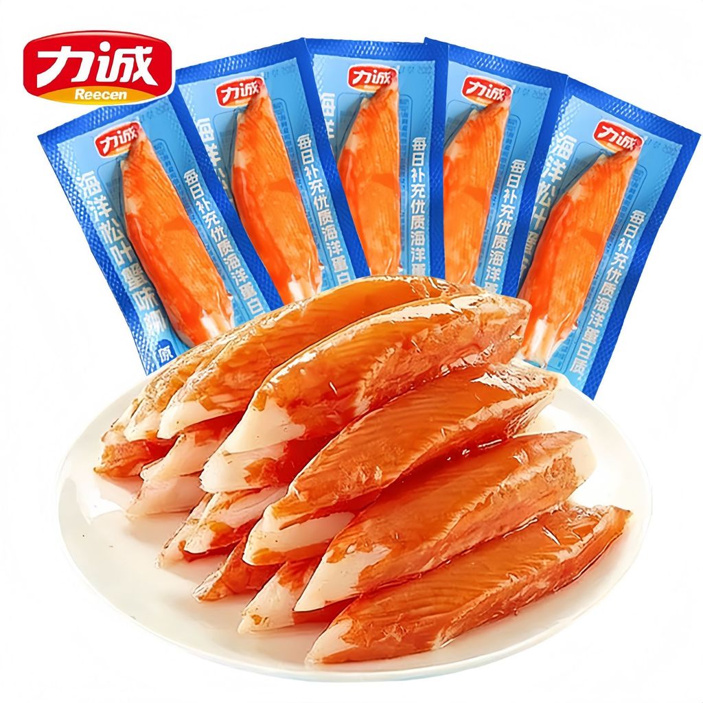 Licheng Pine Leaf Crab Flavour Fillet หั่นฝอย Crab Fillet เปิดถุงทันที Crab Meat Stick Casual อาหารท