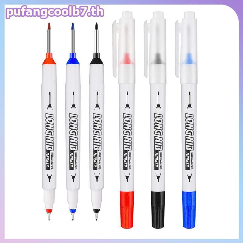 PUCOOL ปากกามาร์กเกอร์แบบจุดคู่รูลึกโลหะห้องน้ํางานไม้กระเบื้องสกรูรูลึก 20 มม.ปากกา Dash ปากกามาร์กเกอร์