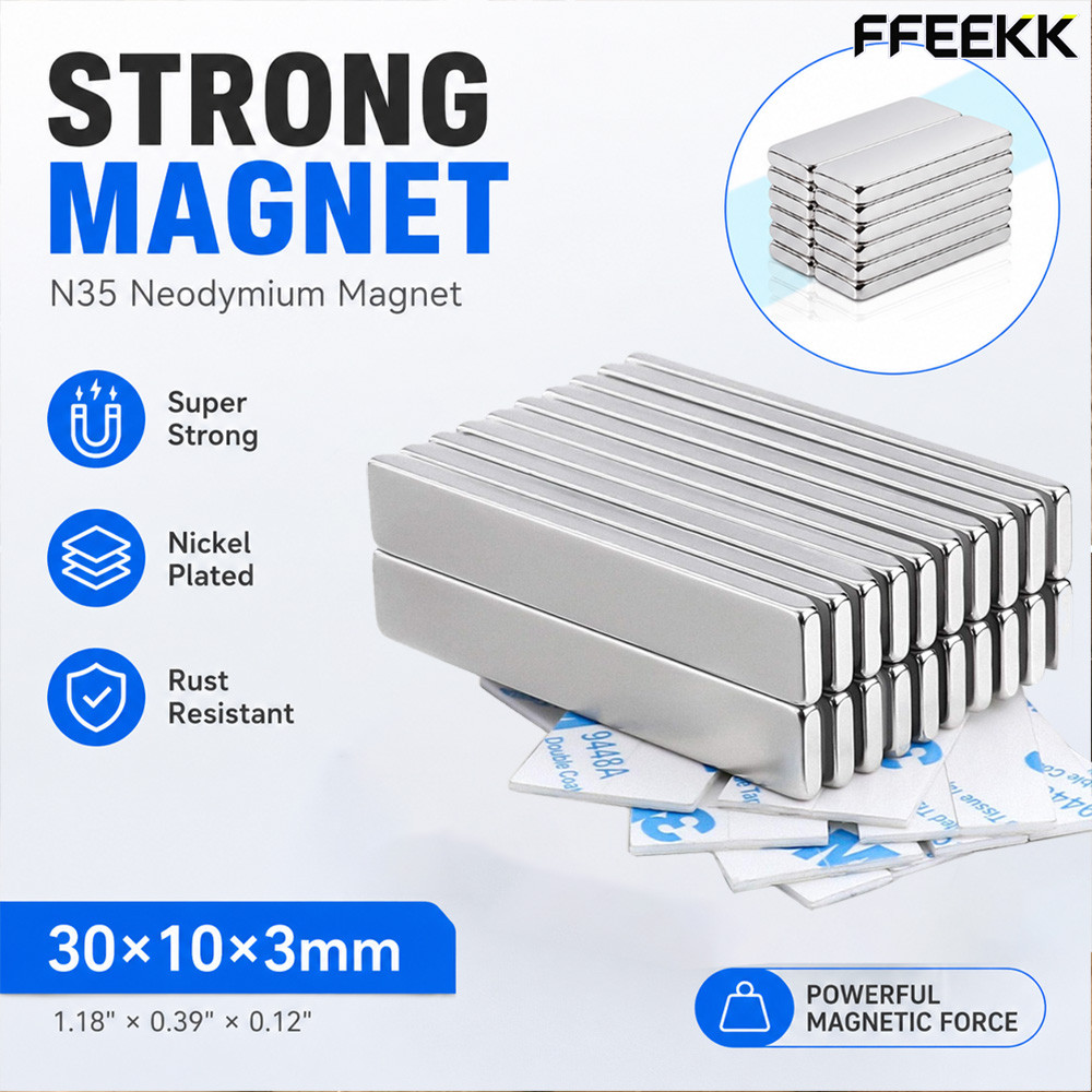 20ขึ้น แม่เหล็ก ขนาด 30*10*3mm แม่เหล็กแรงสูง นีโอไดเมียม 30mm x 10mm x 3mm Magnet Neodymium แม่เหล็กแรงสูงรูปสี่เหลี