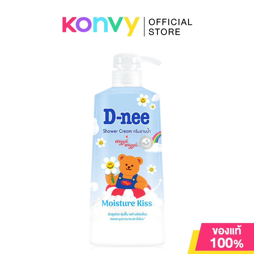 D-Nee Moisture Kiss Shower Cream 450ml ครีมอาบน้ำ ดีนี่ เผยผิวนุ่มชุ่มชื้น อิ่มน้ำ กลิ่นหอมละมุนยาวนาน.