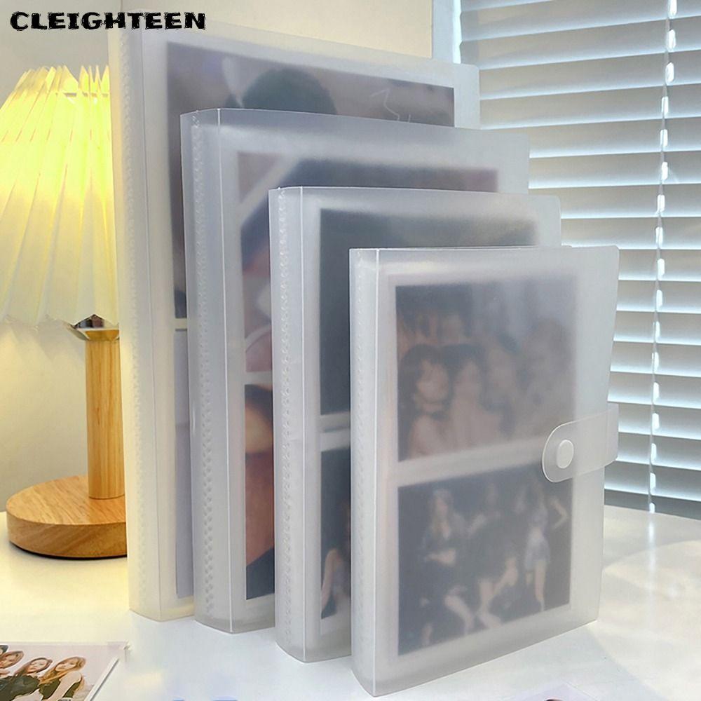 CLEIGHTEEN อัลบั้มภาพ 1 ชิ้น, โปร่งใส 80/160 ช่องผู้ถือบัตรรูปภาพ, เก็บหนังสือ PVC 3/4/5/6/7 นิ้ว Photocard Holder Idol Star