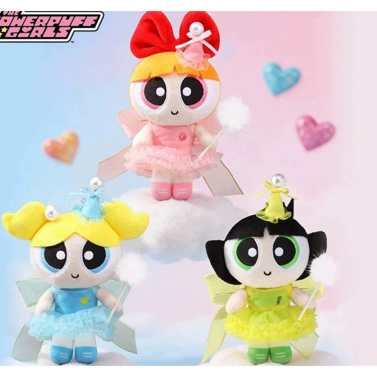 Powerpuff Girls Princess Dinner Series ตุ๊กตาจี้ตุ๊กตาพวงกุญแจกระเป๋าเครื่องประดับของขวัญสําหรับเด็กผู้หญิง