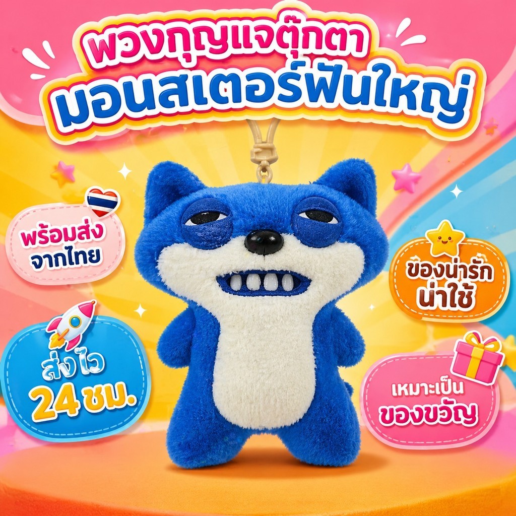 พวงกุญแจ Fuggler Keyring มอนสเตอร์ฟัน