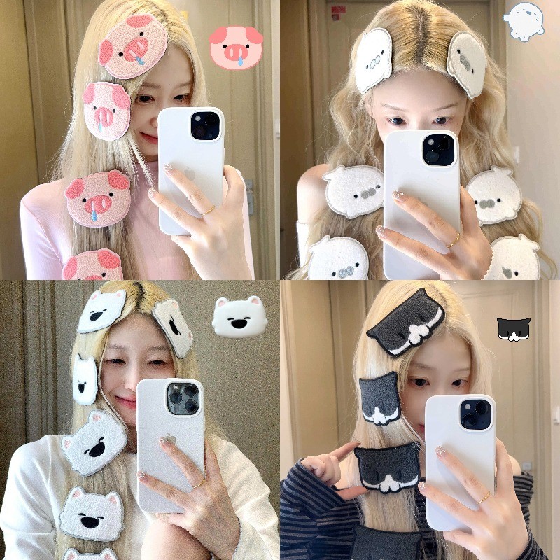 น่ารักการ์ตูนสัตว์ ตีนตุ๊กแก เรียบสติกเกอร์สาวผมจบสิ่งประดิษฐ์แฟชั่นเกาหลีอุปกรณ์ผม