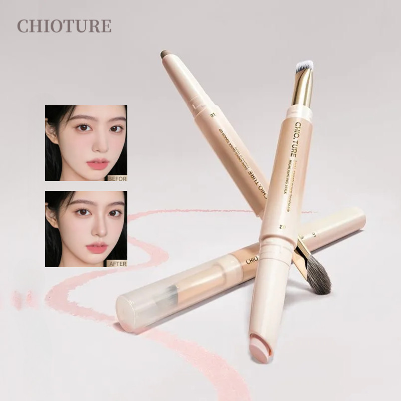 CHIOTURE ปากกาคอนทัวร์ ปากกาเน้นข้อความแบบปลายคู่ ปากกาคอนทัวร์ใบหน้า