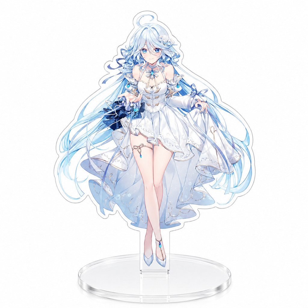 Genshin impact figure Navia ขาตั้งอะคริลิค ขาตั้ง Furina ขาตั้งสไตล์สีน้ํา