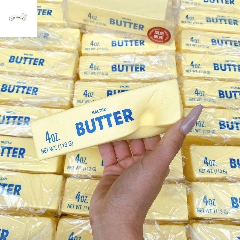 PARTYPALACE Butter Stick ของเล่นบีบ,ของขวัญผ่อนคลาย Anti Stress Soft Slow Rebound Butter Stick, Venting Ball 14.5 ซม.Sensory Elastic สมจริง Butter Sticks ของเล่นเด็ก