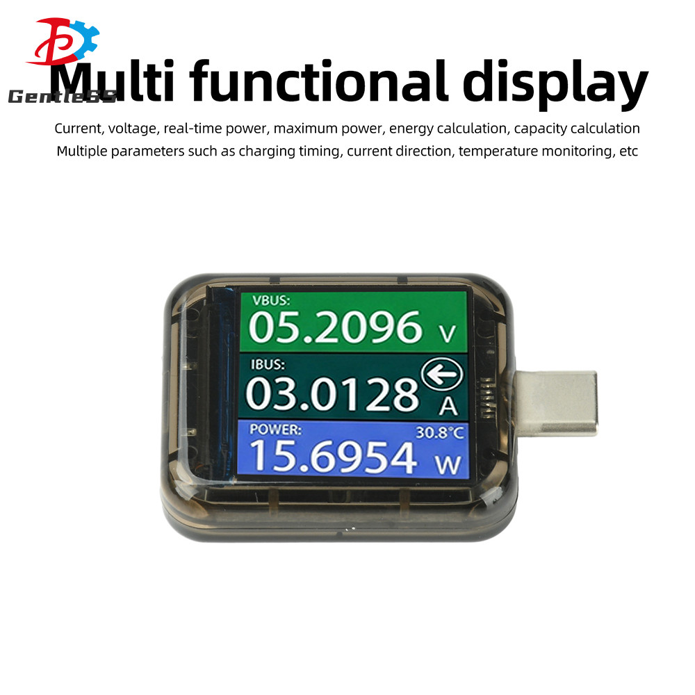DC4.5-48V 0-6A จอแสดงผลดิจิตอลมัลติฟังก์ชั่น DC แรงดันไฟฟ้าและ Current Meter Power Meter USB Bidirec