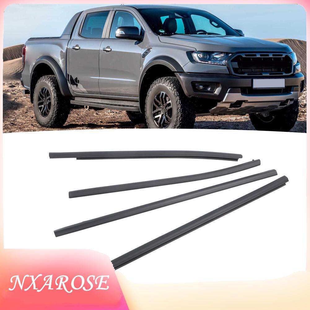 Nxarose Nxarose รถประตูหน้าต่าง Weatherstrip สำหรับ PX2 PX3 Wildtrak XLT XL 4pcs ด้านนอก Trim เปลี่ย