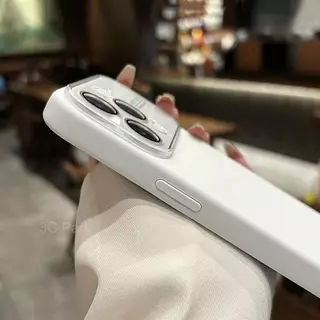 With Logo พร้อมโลโก้ พร้อมหน้าต่างบานใหญ่ เคสโทรศัพท์ซิลิโคนเหลวนุ่มสำหรับ iPhone 17 16 15 14 13 12 11 Pro Max Plus