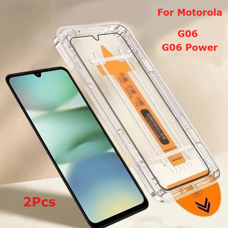2 ชิ้นกระจกนิรภัยสําหรับ Motorola Moto G06 Power Glass Moto G06 Power ฝุ่นฟรีป้องกันหน้าจอสําหรับ G0