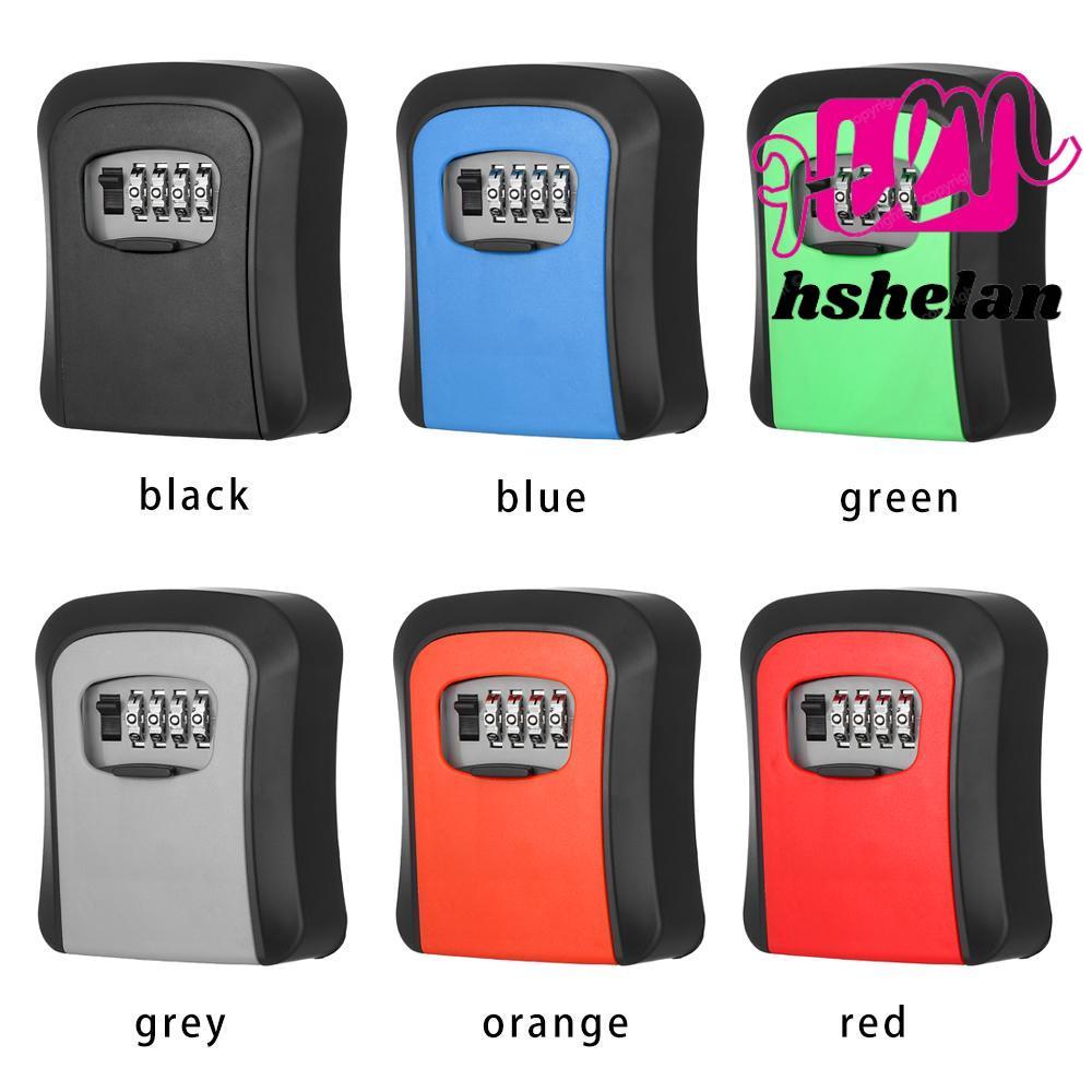 กล่องที่ปลอดภัย HHSHELAN Weatherproof 4-Digit รหัสผ่านติดผนัง Lock Storage