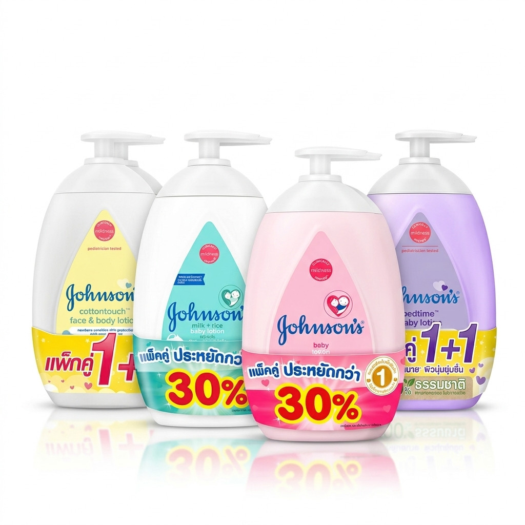 (แพ็คคู่ 500มล.*2ขวด)Johnson's จอห์นสัน โลชั่น เบบี้ / มิลค์ แอนด์ ไรซ์ / เบดไทม์ / คอตตอนทัช สินค้าพร้อมส่ง