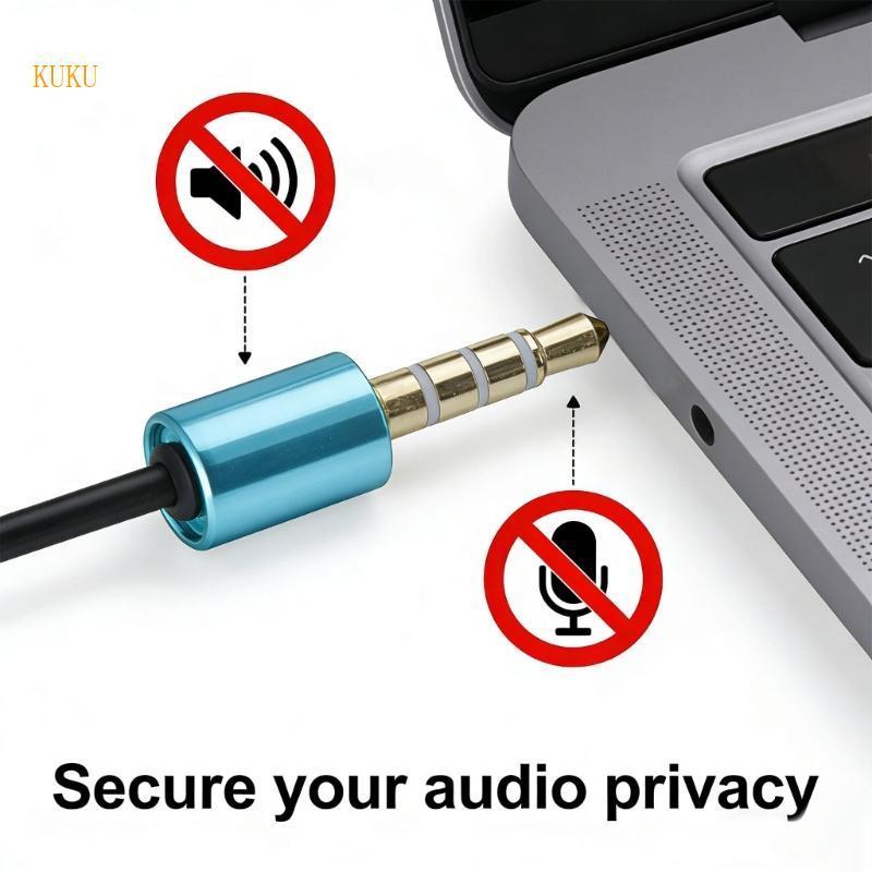 KU* ไมโครโฟน Sound Blockers 3 5 มม. โลหะสําหรับ Office และ Home Silents Solution