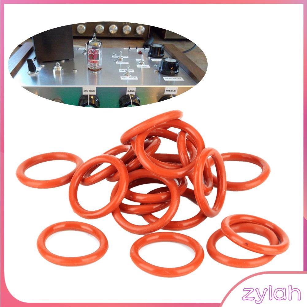 Zylah-th Zylah-th Aramox หลอด Damper 20pcs แหวนซิลิโคน Fit สำหรับ 12AX7 12AU7 12AT7 12BH7 EL84