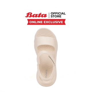 Online Exclusive Bata FLOATZ บาจา รองเท้าแตะรัดส้น แฟชั่น น้ำหนักเบา สำหรับผู้หญิง สีออฟไวท์ 6101044 สีดำ 6106044