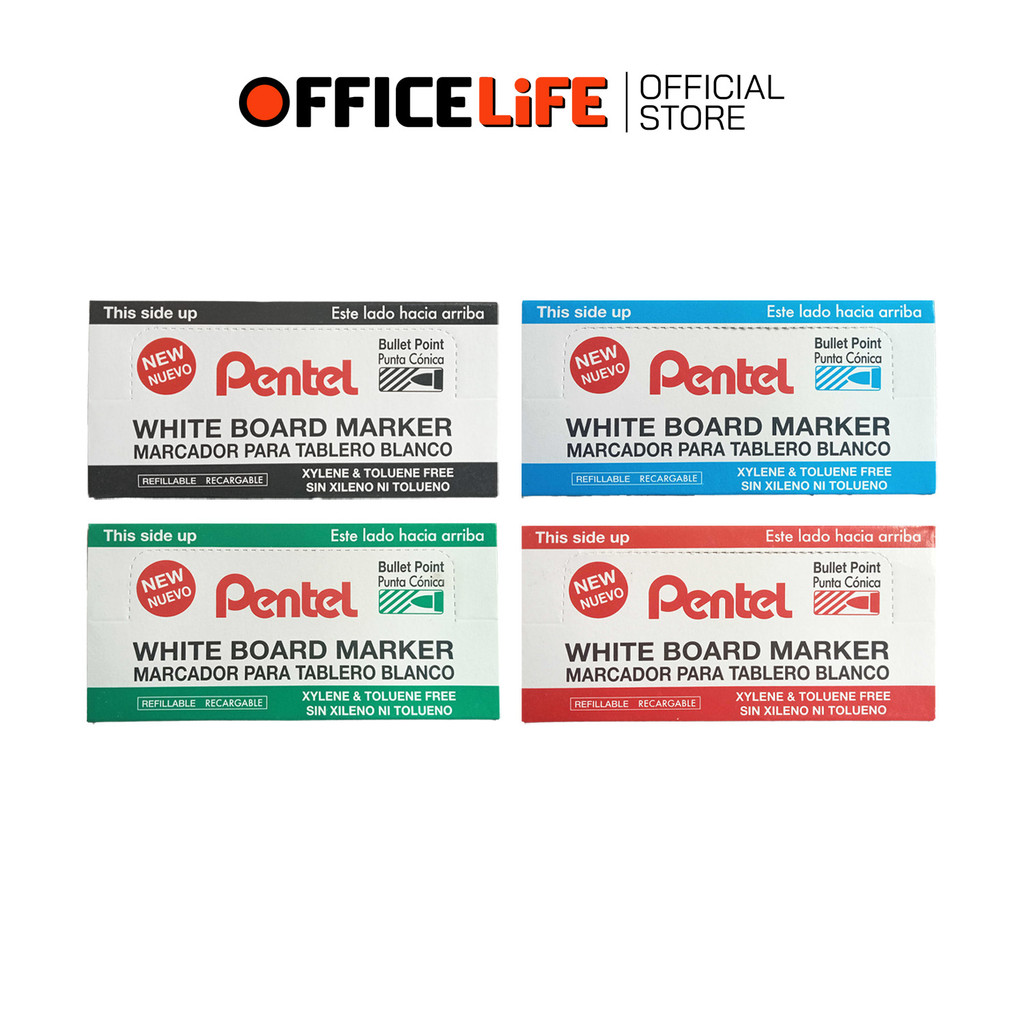 Pentel (เพนเทล) ปากกาไวท์บอร์ด รุ่น MW45 ( 12 ด้าม /กล่อง )