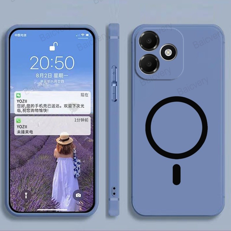 ปลอกสําหรับ Huawei Honor 400 Lite / Honor 400 5G / Honor 400 Pro 5G ฝาหลังพร้อมสติกเกอร์แม่เหล็ก
