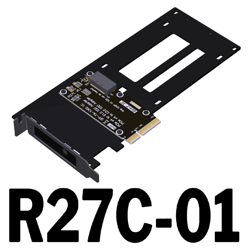 ADT-Link PCI-E 5.0 X4 To U.2 / U.3 / E1.ส / จ3.S การ์ดอะแดปเตอร์ PCI-E 5.0 X4 Gen5 แบนด์วิดธ์พร้อมแผ