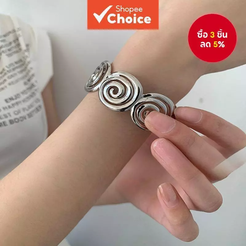ยุโรปอเมริกันรอบเกลียวเปิดสร้อยข้อมือที่เรียบง่ายอเนกประสงค์ผู้หญิงเครื่องประดับ