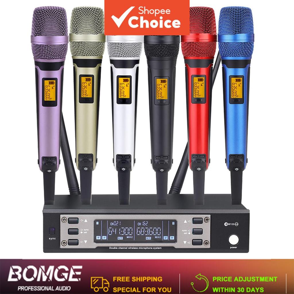 BOMGE SKM 9000 ระบบไมโครโฟนมือถือไร้สายดิจิตอล UHF คู่