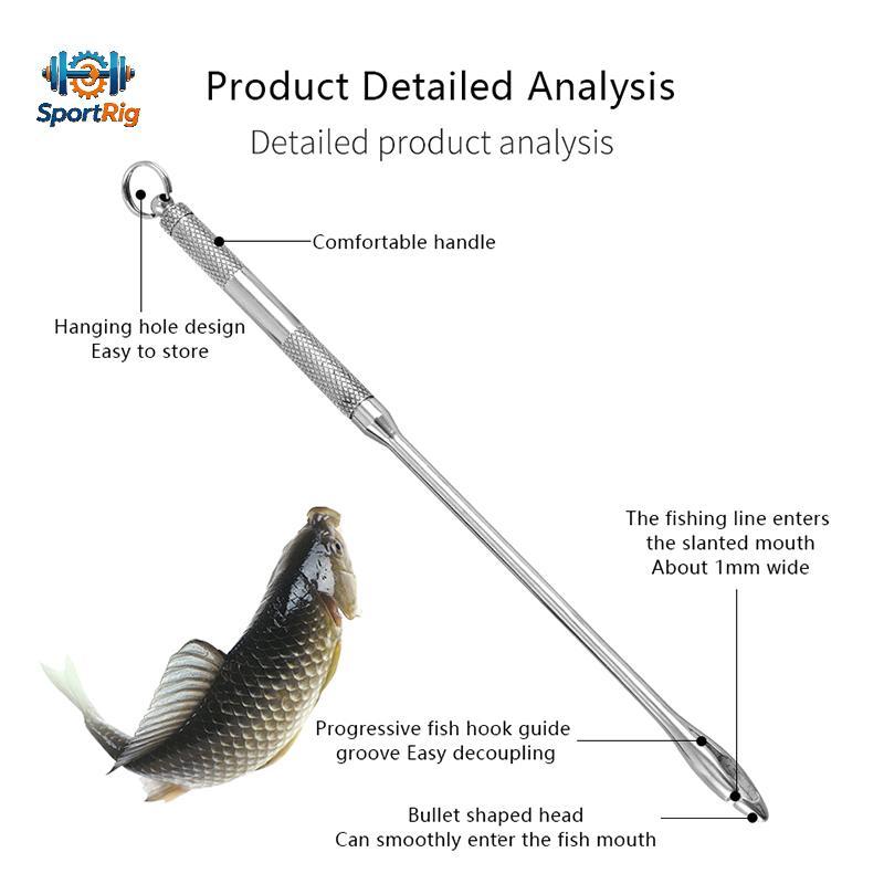 Coagulatelove 19 ซม./7.5in สแตนเลส Safety Extractor ตกปลา Hook Detacher Remover Rapid Decoupling อุปกรณ์เครื่องมือตกปลา [HOT]