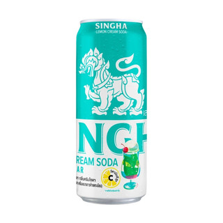 สิงห์ เลมอนครีมโซดา Singha Lemon Cream Soda 330ml.