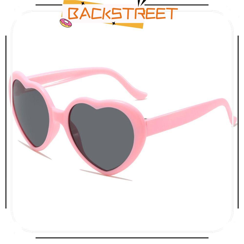 BACKSTAGE Heart แว่นกันแดด, Summer UV400 Protection แว่นกันแดดรูปหัวใจ, แว่นตาคอสเพลย์ฮาโลวีนอินเทรน