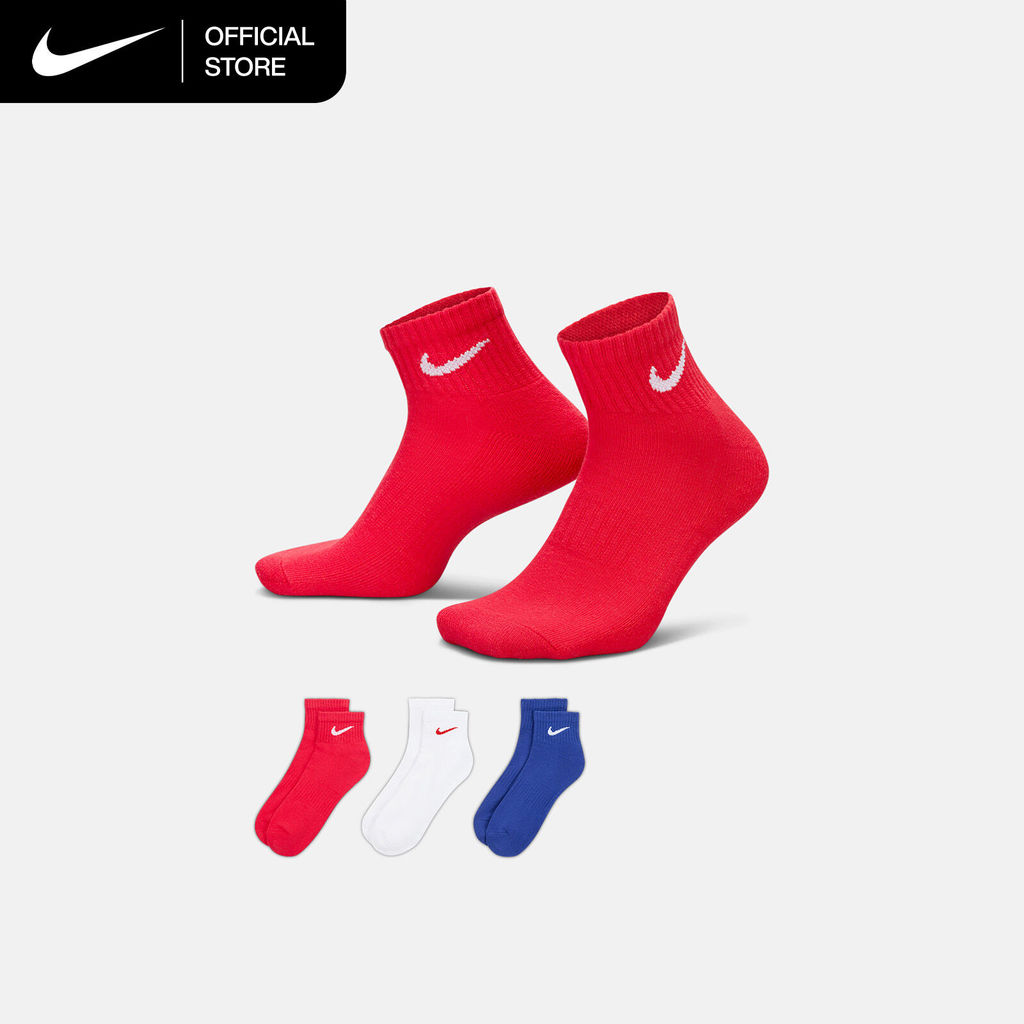 Nike Everyday Cushioned Training Ankle (3 Pairs) Socks - Multi-Color [SX7667-905]