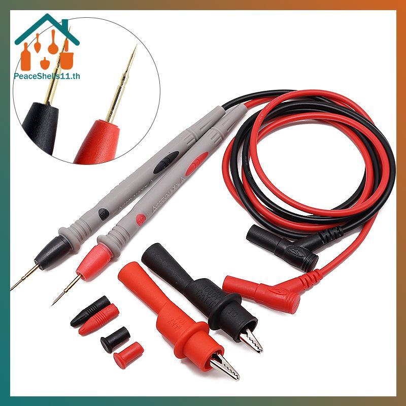 PeaceShells มัลติมิเตอร์ทดสอบตะกั่ว Probe วัด Pin เข็มเคล็ดลับดิจิตอล Multi Meter Tester TH