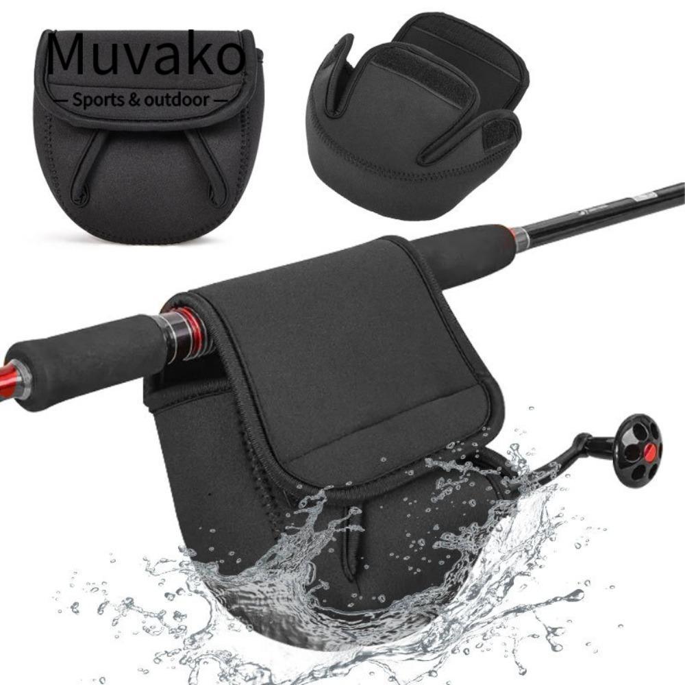 MUVAKO Spinning Fishing Reel Cover, ป้องกัน S/M/L Neoprene ล้อป้องกัน, ทนทาน Water Drop Neoprene กันน้ํา Reel กระเป๋าจัดเก็บ