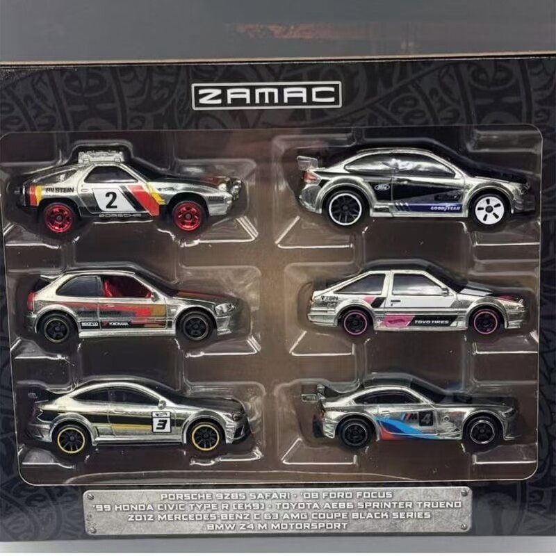 Hot Wheels Silver Label Gift Box Series ZAMAC6 Car Set Mercedes-Benz AMG Toyota AE86 Porsche BMW Z4