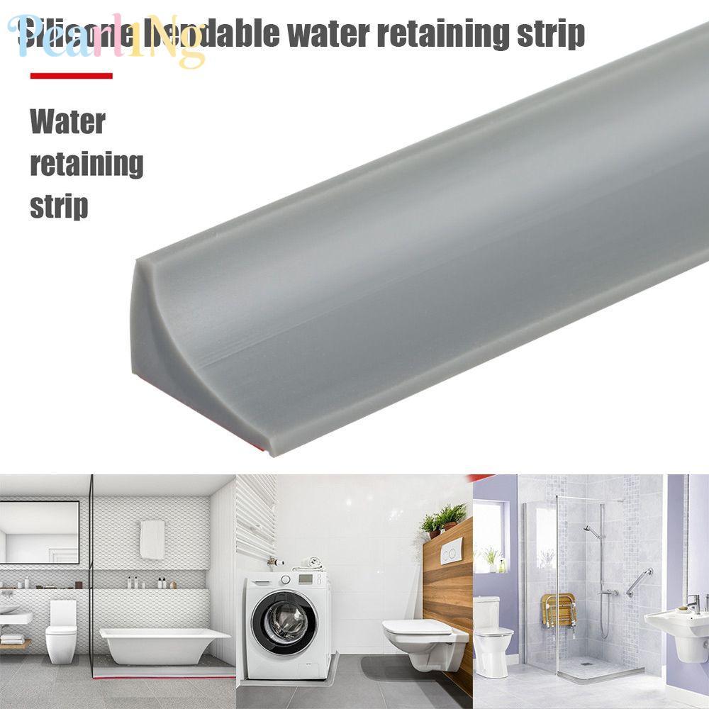 PEARLTH Water Stopper Bendable Non-slip Flood Barrier Shower Dam ซิลิโคน Self-Adhesive