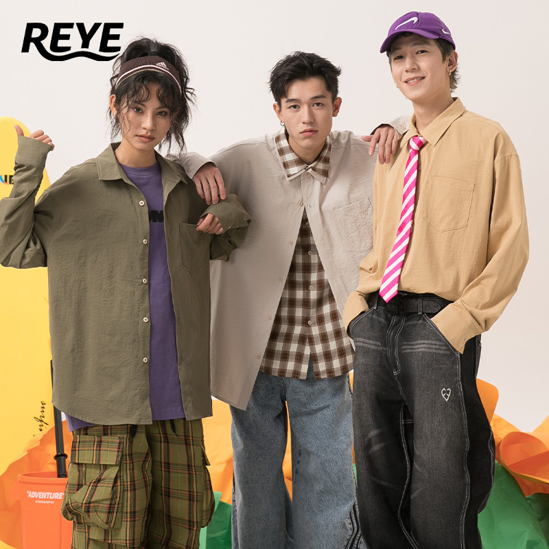 REYE เสื้อเชิ้ตผู้ชาย แขนยาว ทรงสลิม สไตล์มินิมอล ผ้าไอซ์ซิลค์ ยืดหยุ่น ใส่ได้ทุกโอกาส
