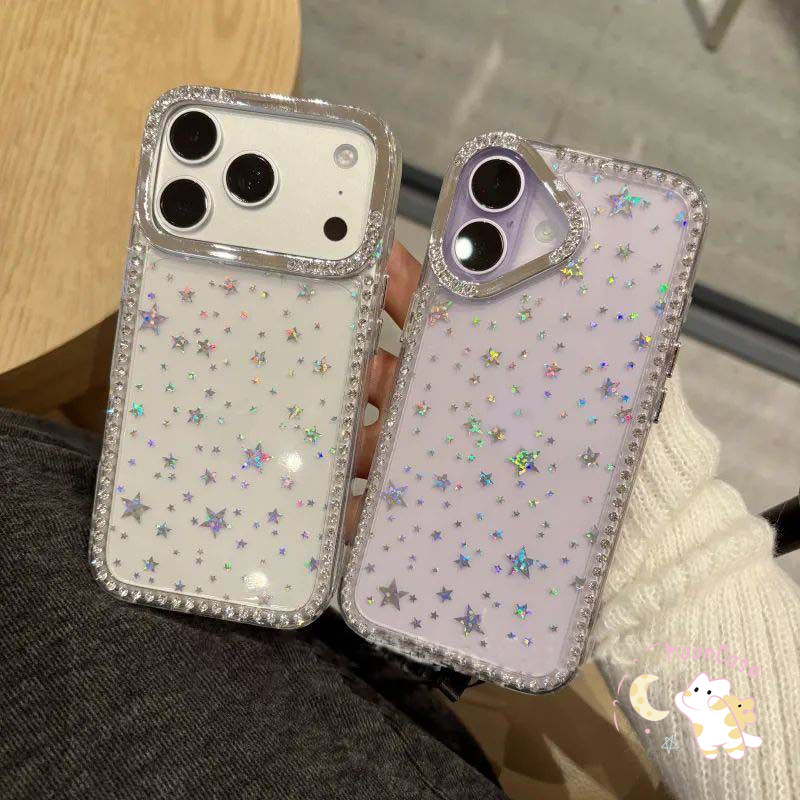 เคสโทรศัพท์แบบใหม่ใสที่มีเพชรจำนวนมาก เหมาะสำหรับ IPhone 17 16 13 16 14 ProMax 15 16 11 15 Plus 17 12 15 12PRO