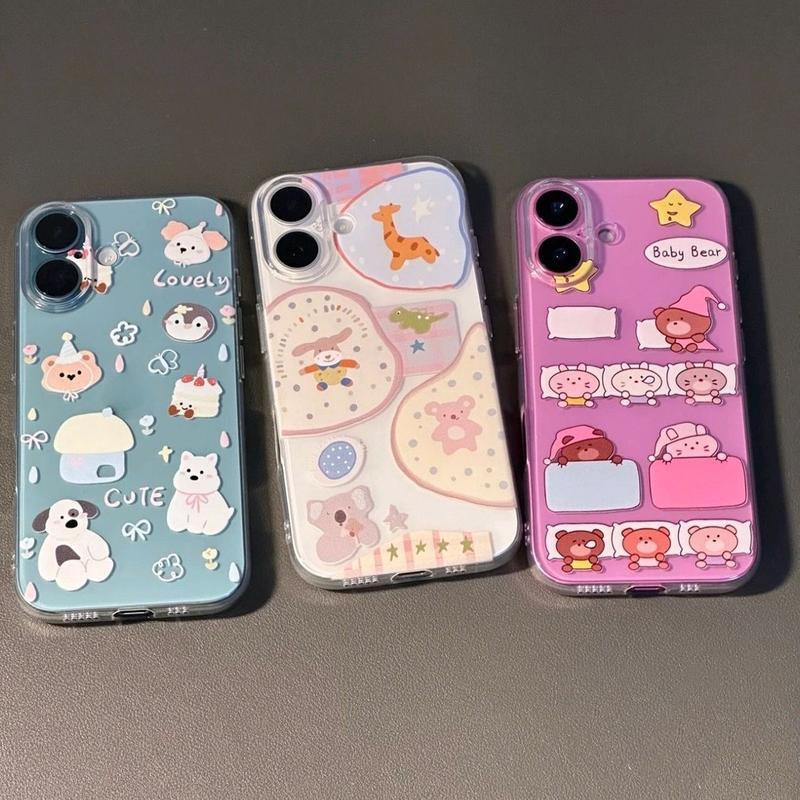 Snap&Co เคสแฟชั่น INS 14pro ญี่ปุ่นเกาหลี สำหรับ iPhone 17 16 15 Plus Pro Max 14 13 12 11 XR 8Plus xsmax กันตก