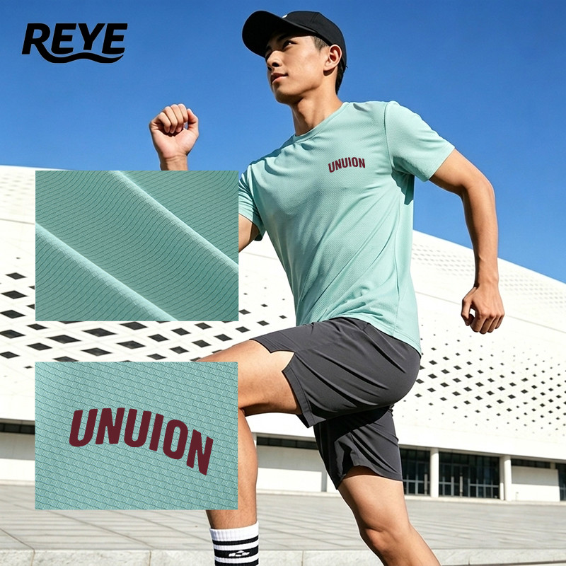 REYE เสื้อยืดแขนสั้น ชาย กันแดด แห้งเร็ว ผ้าเย็น ใส่ไปปีนเขา เดินป่า ดีมาก