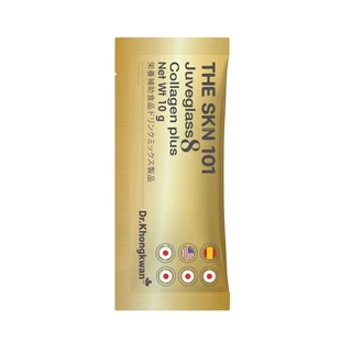 โปร 3 แพ็ค THE SKN 101 Juveglass 8 Collagen plus 10,000mg เดอะ เอส เค เอ็น จูวีกลาสแปด คอลลาเจน ดร.ของขวัญ 1แพ็ค 15ซอง