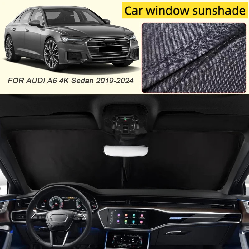 รถสีดํา Windows ความเป็นส่วนตัวบังแดด Anti-UV ฉนวนกันความร้อนป้องกันอุปกรณ์ตกแต่งภายในสําหรับ AUDI A
